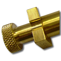 Brass Coil Winding Mandrel assembly for electronics.